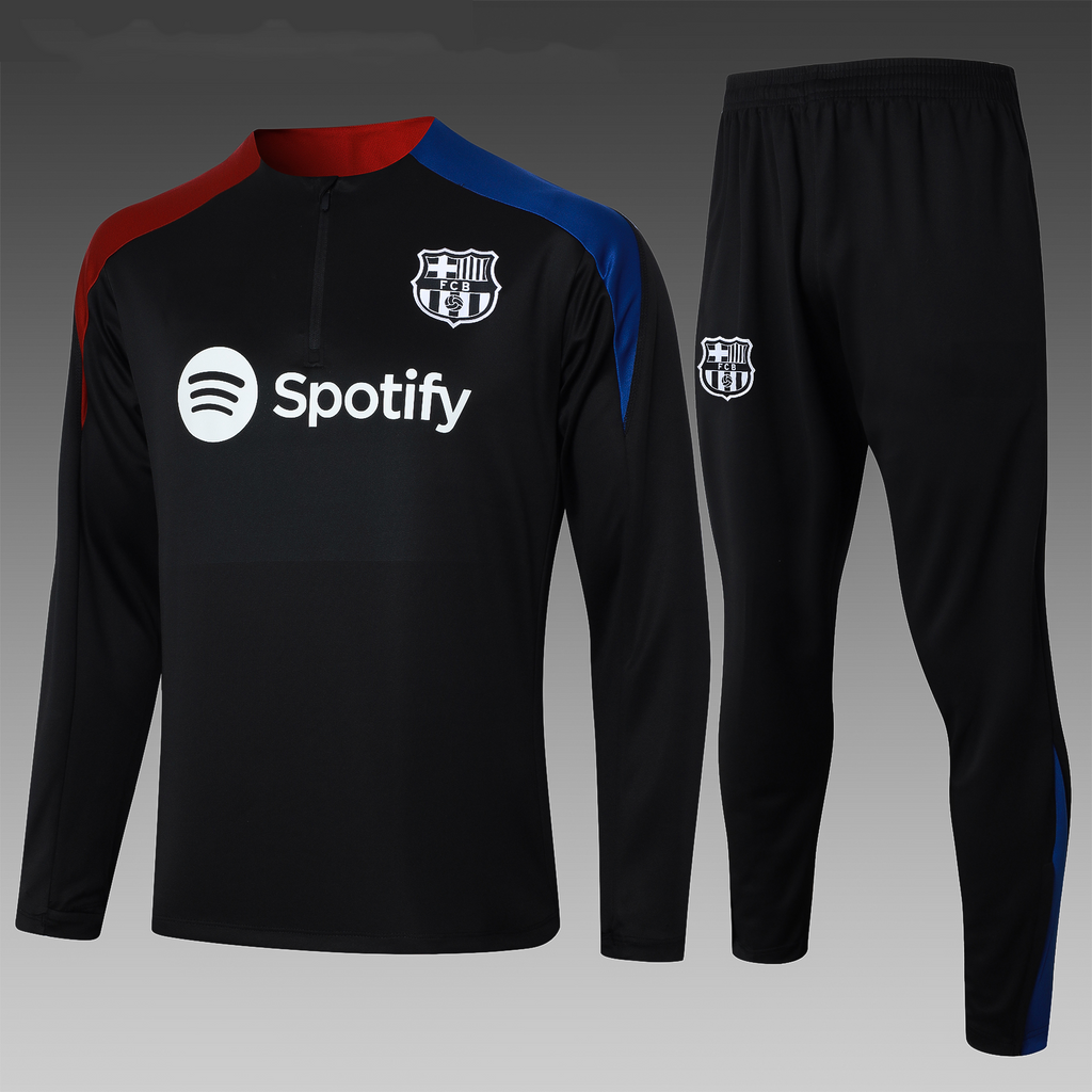 2024-25 Barcelona Black Training Suit Adult Size S-2XL