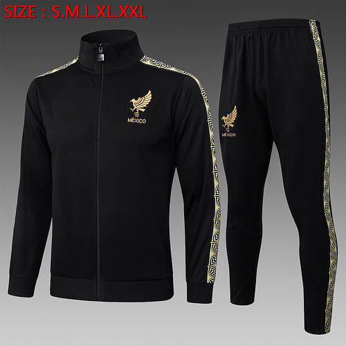 2025-26 México Black Adult long pull training suit S-2XL