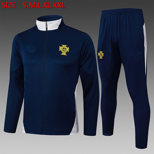 2025-26 Portugal Blue Adult long pull training suit S-2XL