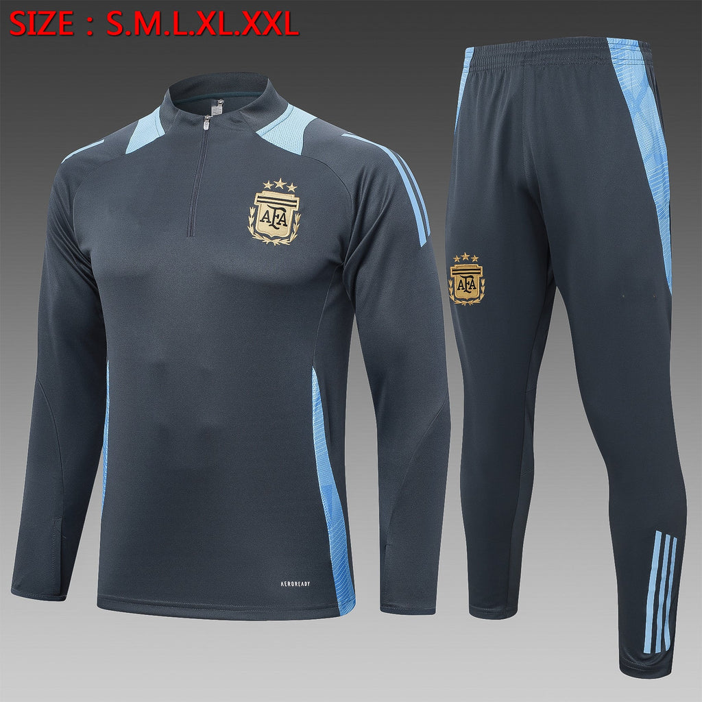 2024-25 Argentine Dark Grey Training Suit S-2XL