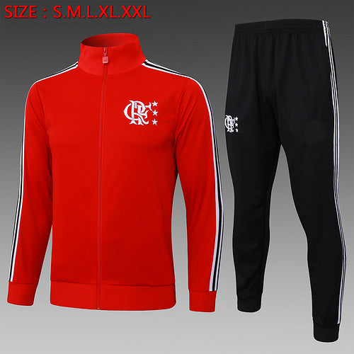 2025-26 Flamengo Red Adult long pull training suit S-2XL