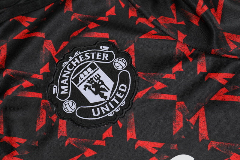2024-25 Manchester United Red and Black Training Suit S-2XL