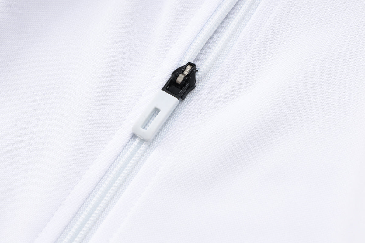 2024-25 Real Madrid White-Yellow Training Suit Kit Long zipper S-2XL