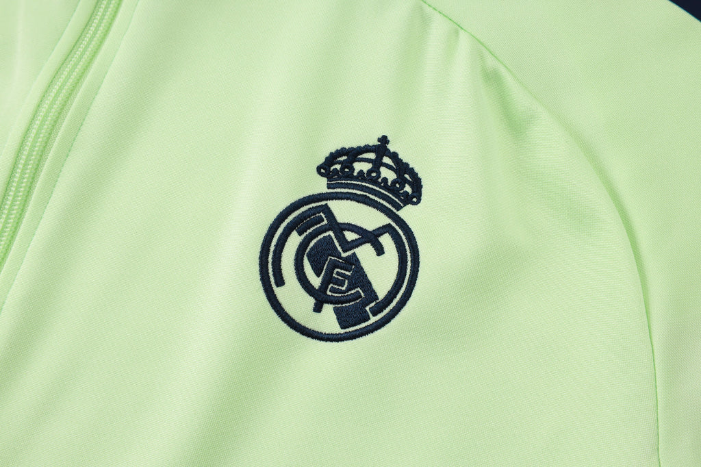 2025-26 Real Madrid Long zipper Light green training suit S-2XL