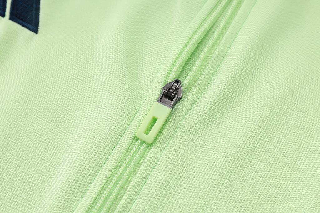 2025-26 Real Madrid Long zipper Light green training suit S-2XL