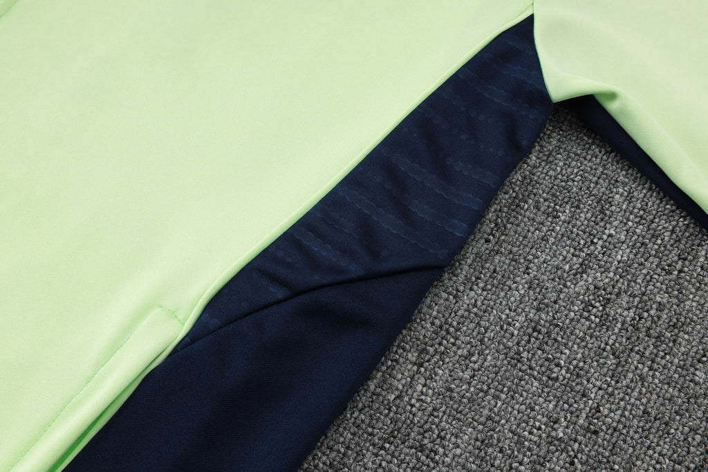 2025-26 Real Madrid Long zipper Light green training suit S-2XL