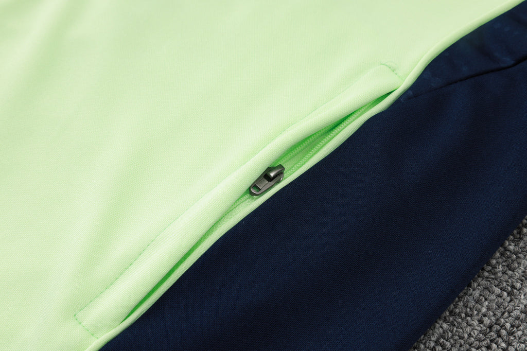 2025-26 Real Madrid Long zipper Light green training suit S-2XL