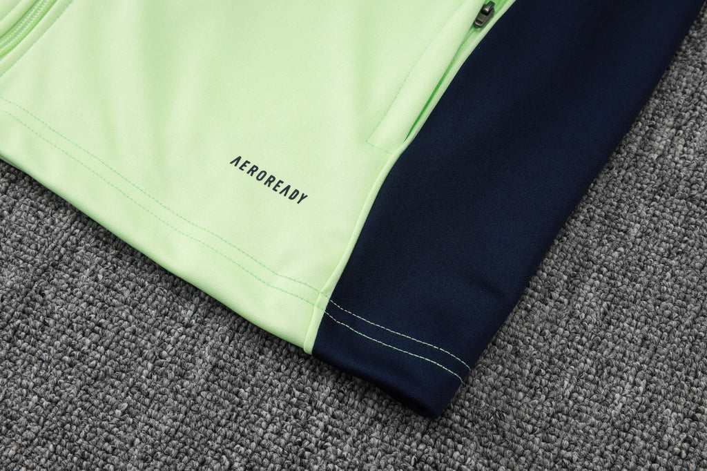 2025-26 Real Madrid Long zipper Light green training suit S-2XL