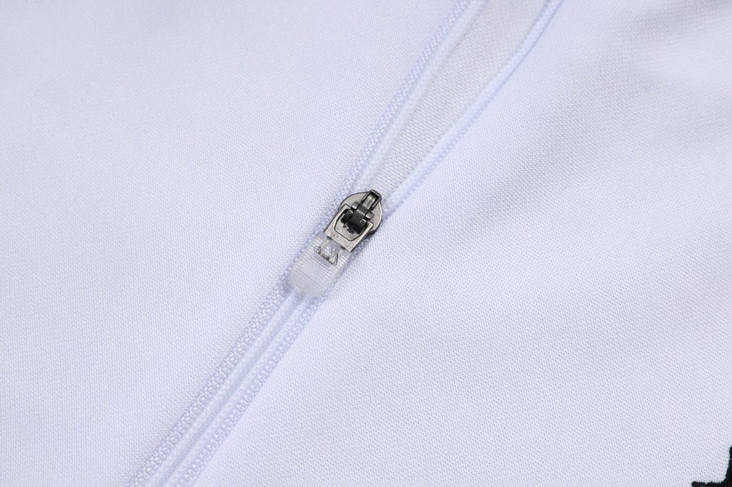 2025-26 Germany White (four-star crest) Long zipper Training suit Adults Or Children