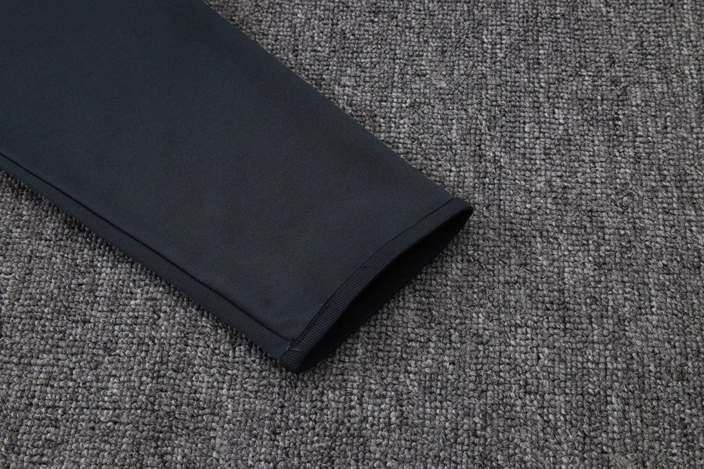 2025-26 Real Madrid Long zipper Dark gray (light pink text) training suit S-2XL