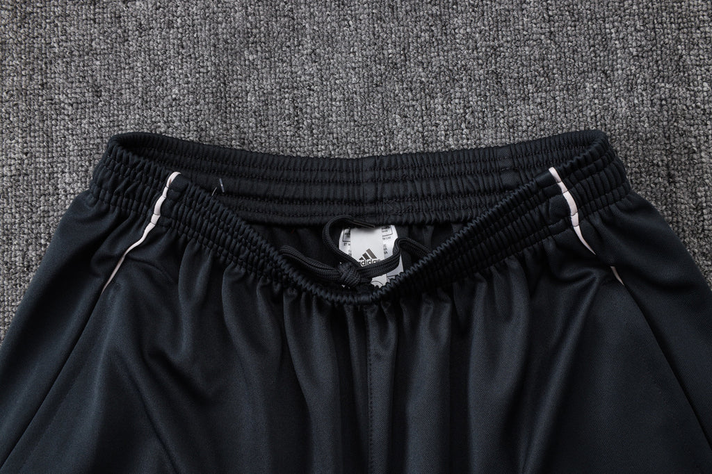 2025-26 Real Madrid Long zipper Dark gray (light pink text) training suit S-2XL