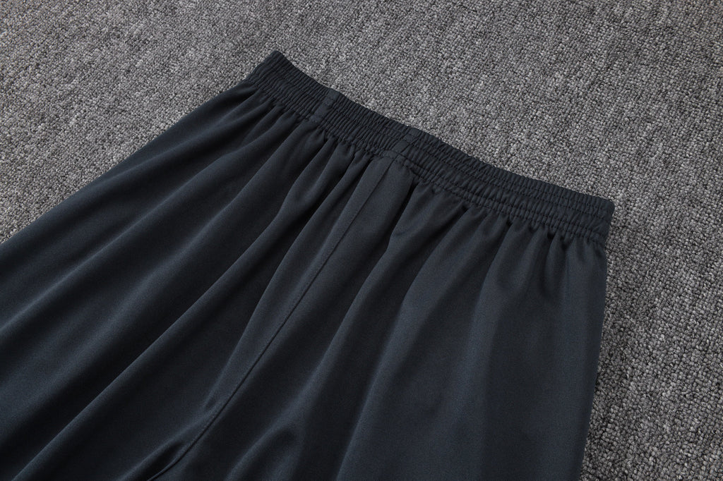 2025-26 Real Madrid Long zipper Dark gray (light pink text) training suit S-2XL