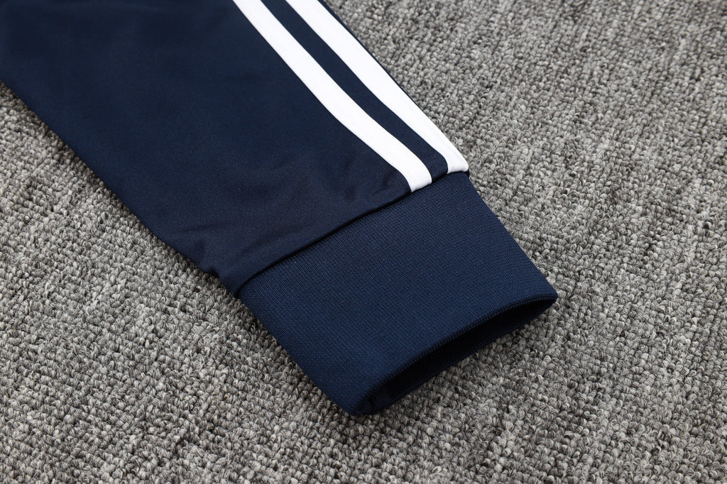 2024-25 Real Madrid Royal blue Training Suit Kit Long zipper S-2XL