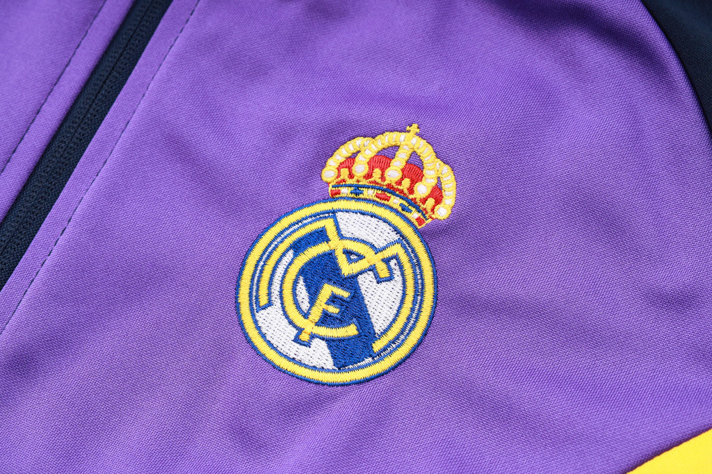 2024-25 Real Madrid Bule-Purple Training Suit Kit Long zipper S-2XL