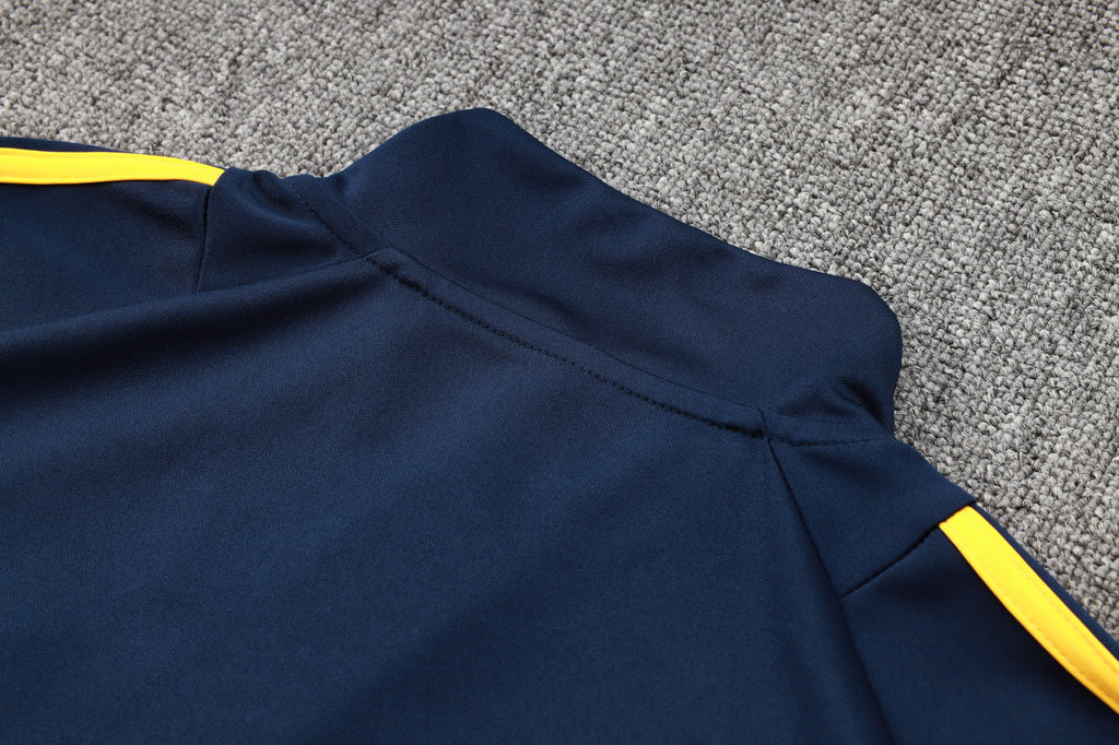 2024-25 Real Madrid Bule-Purple Training Suit Kit Long zipper S-2XL