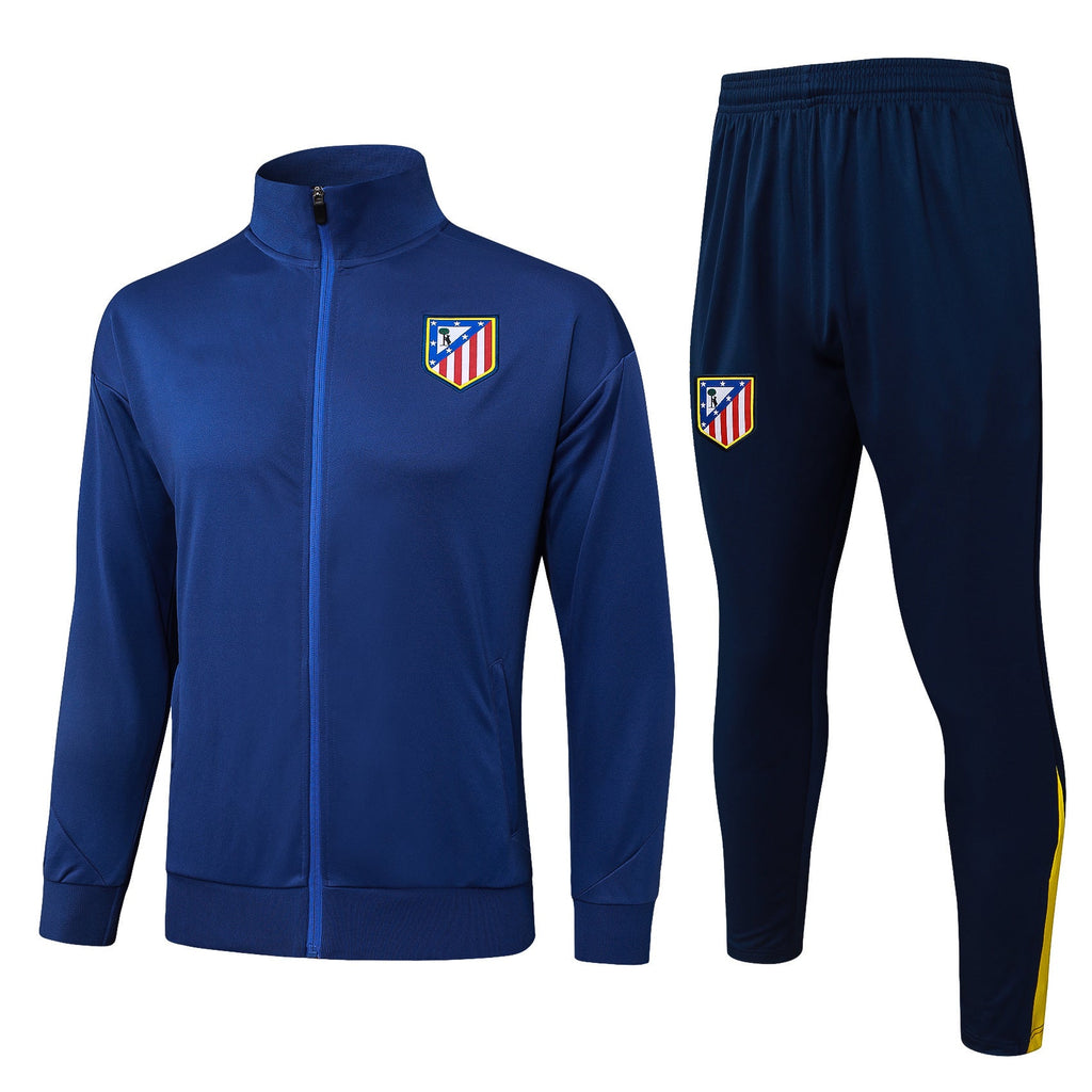 2025-26 Atletico Madrid Blue Long zipper training suit S-2XL