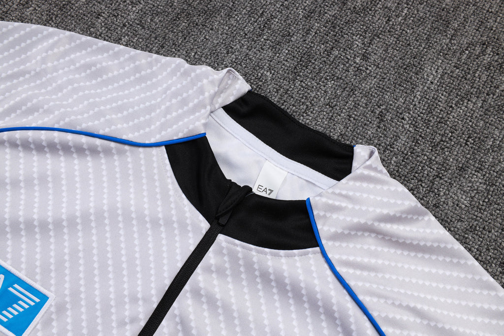 2025-26 Napoli light gray training suit Adults Or Children