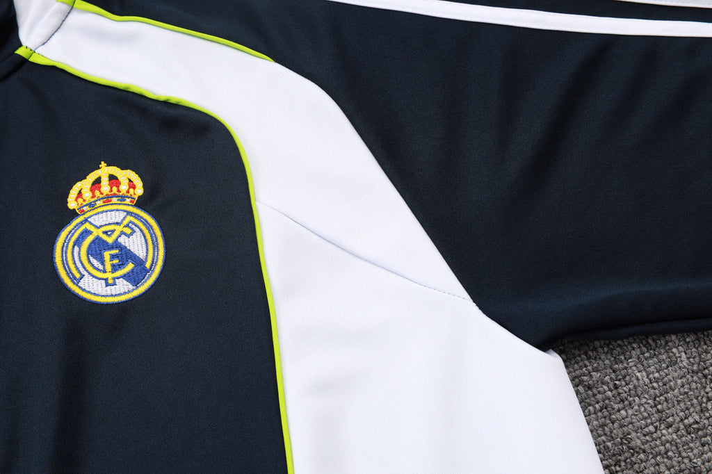 2025-26 Real Madrid Long zipper Black-Green training suit S-2XL