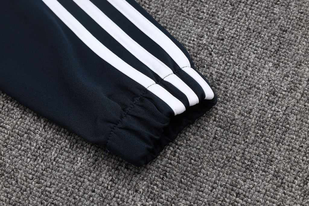 2025-26 Real Madrid Long zipper Black-Green training suit S-2XL