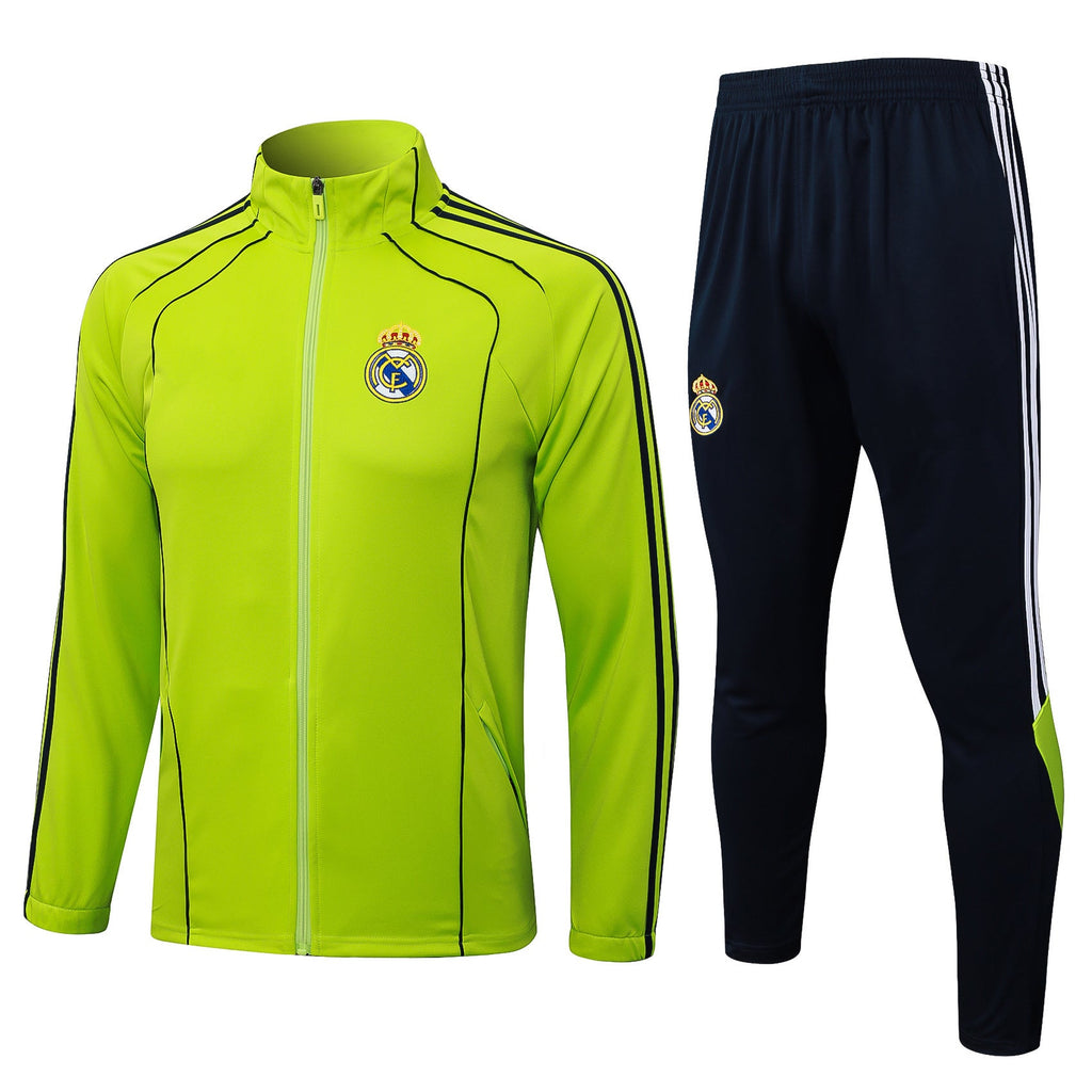 2025-26 Real Madrid Long zipper Grass Green training suit S-2XL