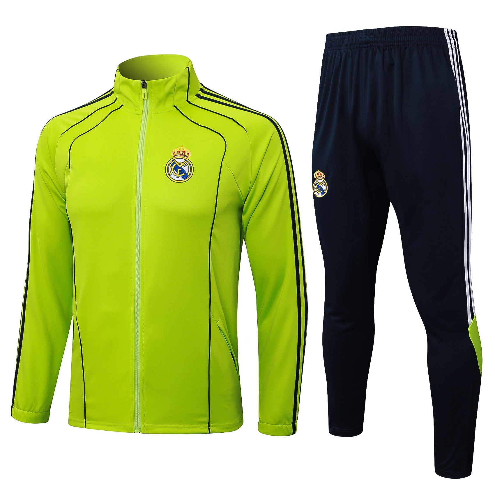 2025-26 Real Madrid Long zipper Grass Green training suit S-2XL