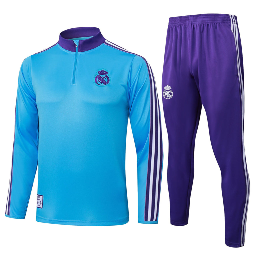 2025-26 Real Madrid light blue training suit Adults Or Children