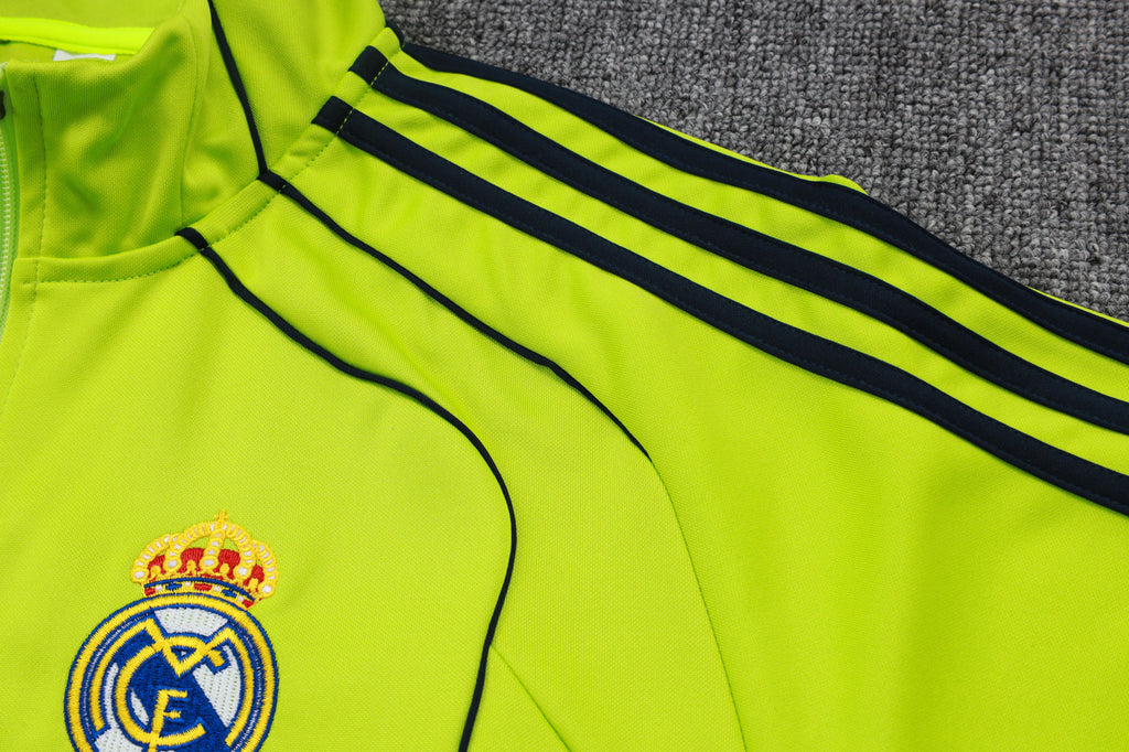 2025-26 Real Madrid Long zipper Grass Green training suit S-2XL