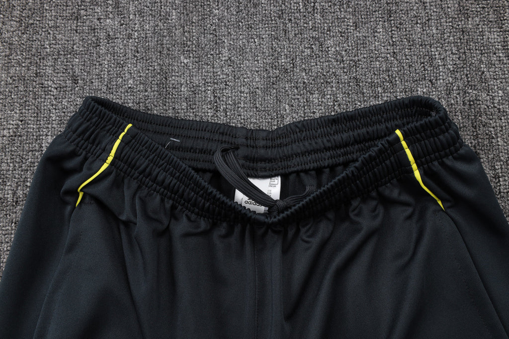 2025-26 Real Madrid Long zipper Dark gray (yellow sleeves) training suit S-2XL