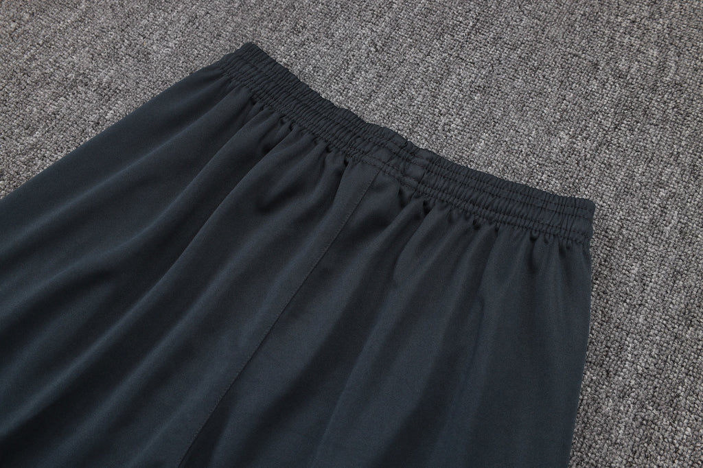 2025-26 Real Madrid Long zipper Dark gray (yellow sleeves) training suit S-2XL