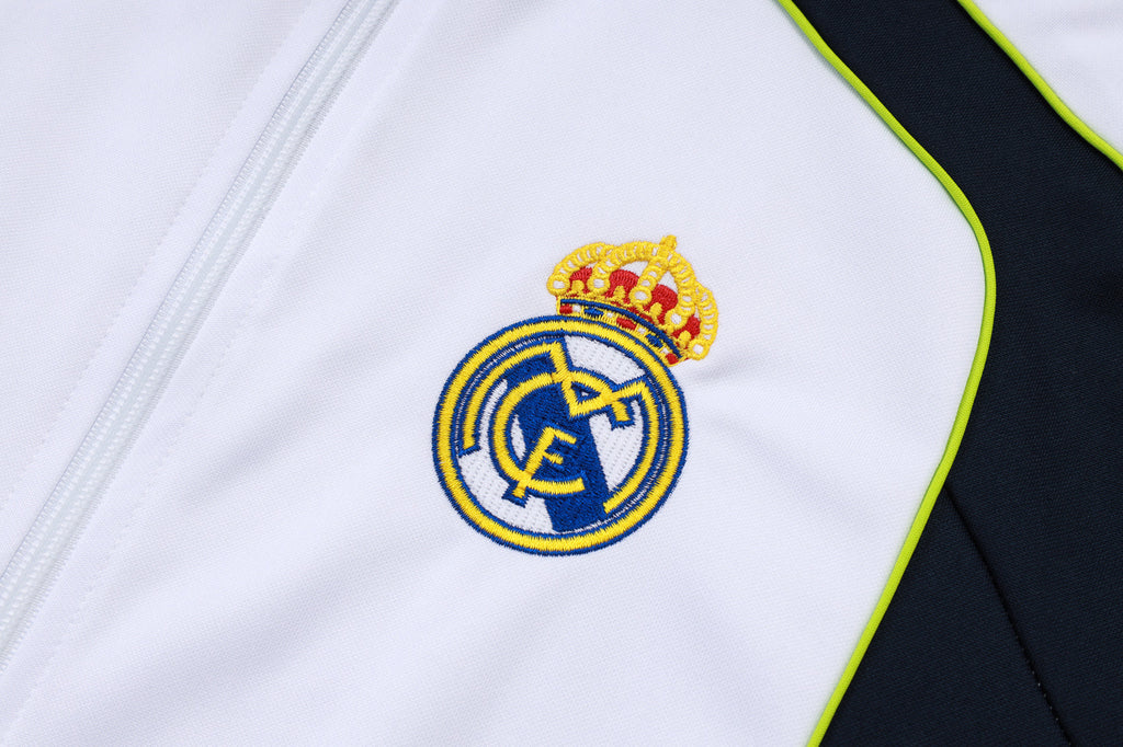 2025-26 Real Madrid Long zipper White-Green training suit S-2XL