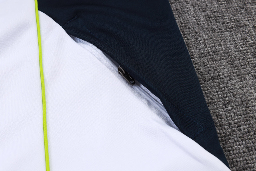 2025-26 Real Madrid Long zipper White-Green training suit S-2XL