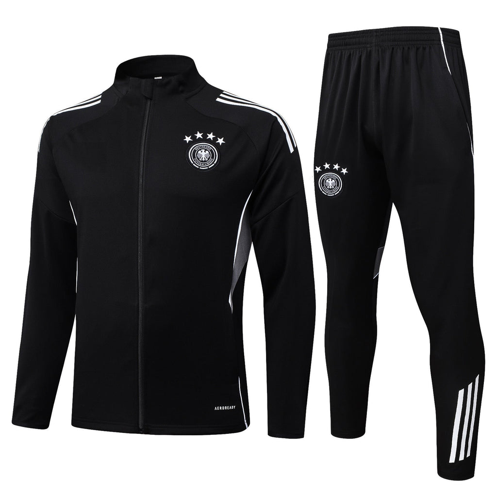 2025-26 Germany Black (four-star crest) Long zipper Training suit Adults Or Children