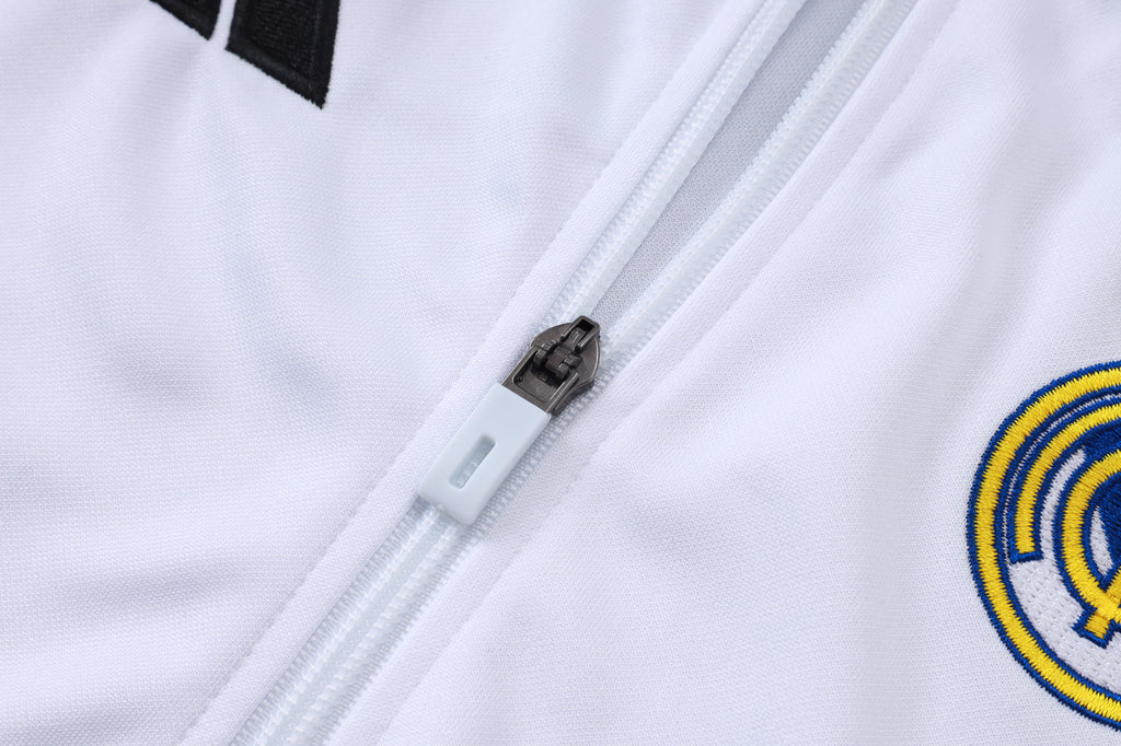 2025-26 Real Madrid Long zipper off-white gray training suit S-2XL