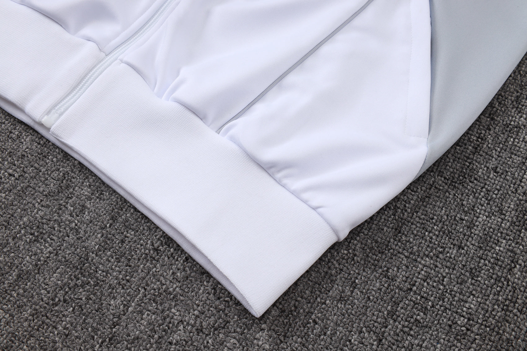 2025-26 Real Madrid Long zipper off-white gray training suit S-2XL