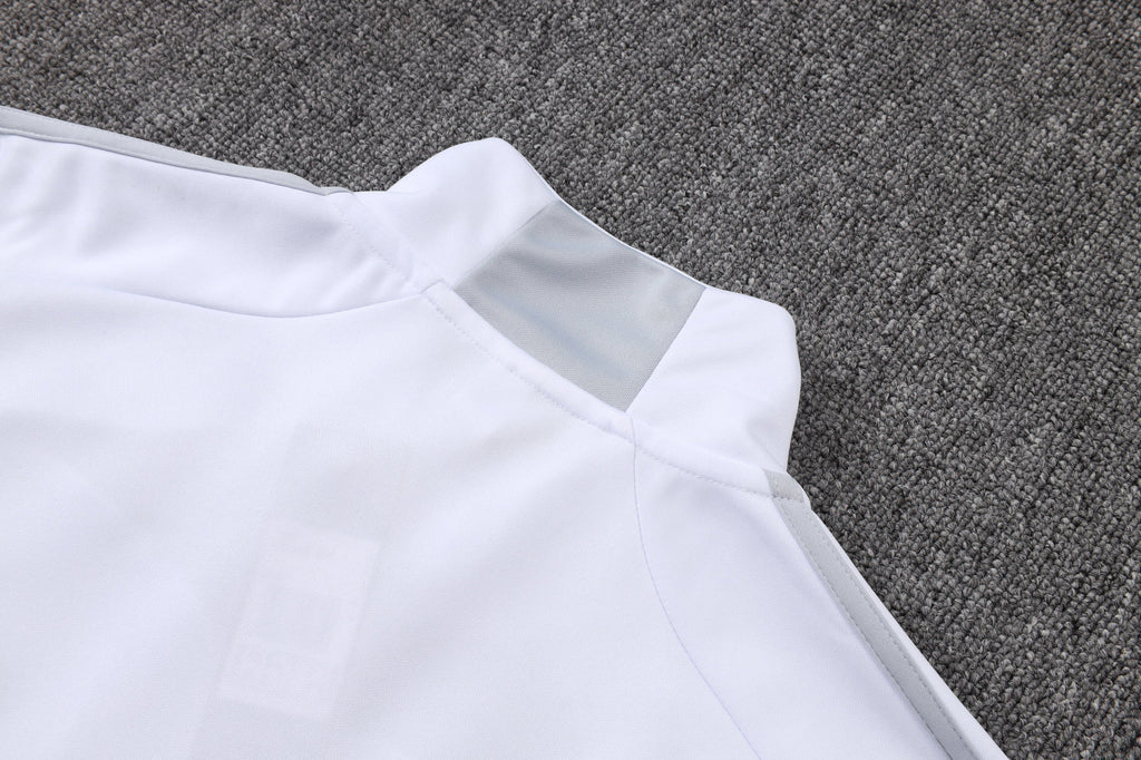 2025-26 Real Madrid Long zipper off-white gray training suit S-2XL