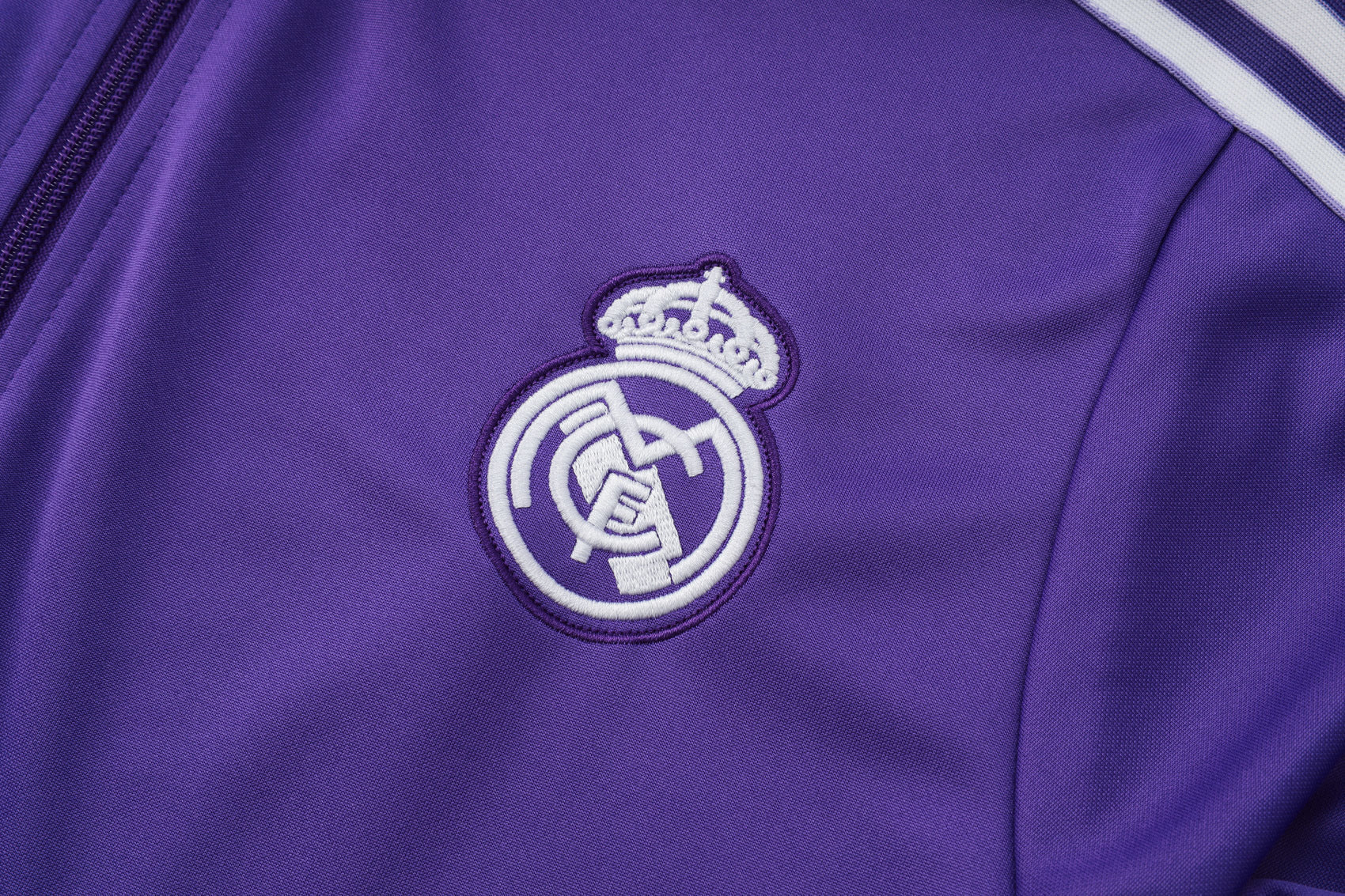 2025-26 Real Madrid Long zipper Purple Adult training suit S-2XL