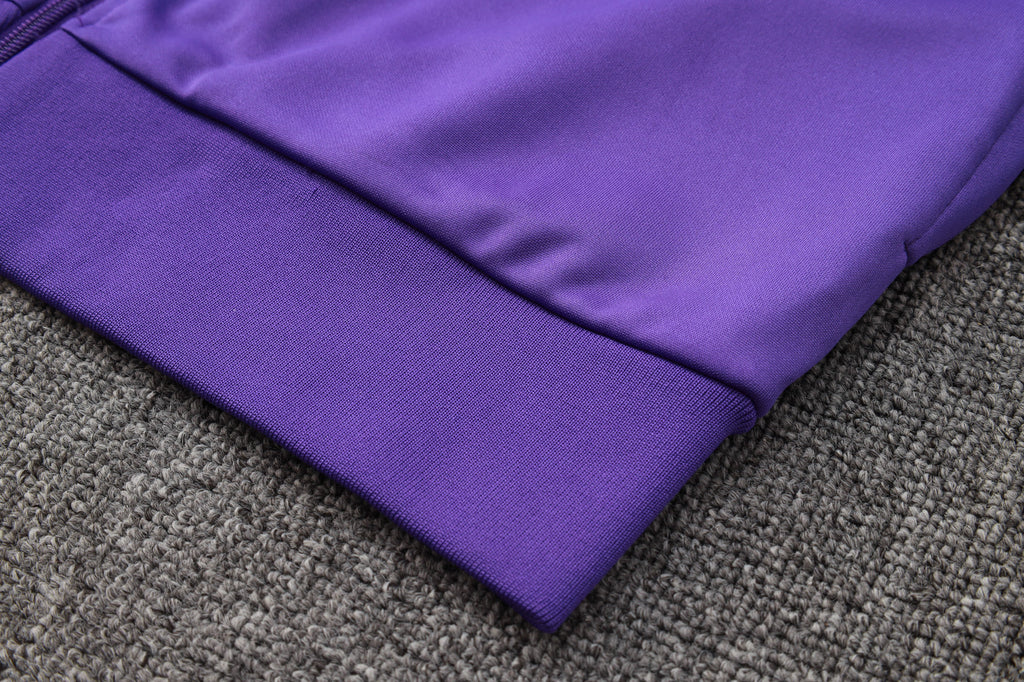 2025-26 Real Madrid Long zipper Purple Adult training suit S-2XL