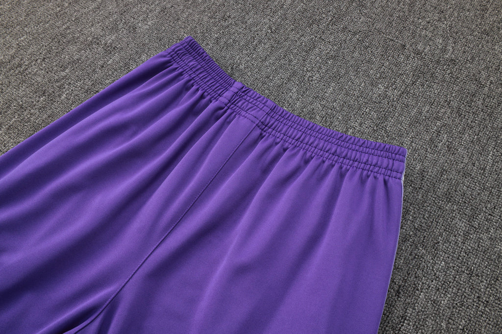 2025-26 Real Madrid Long zipper Purple Adult training suit S-2XL