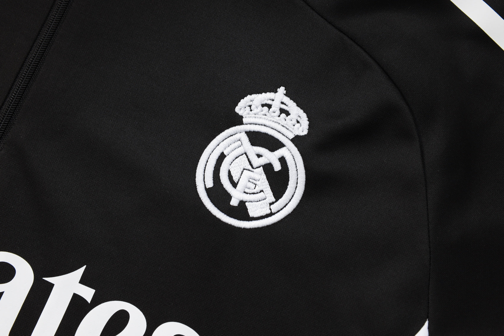 2025-26 Real Madrid Black training suit（White text)  Adults Or Children