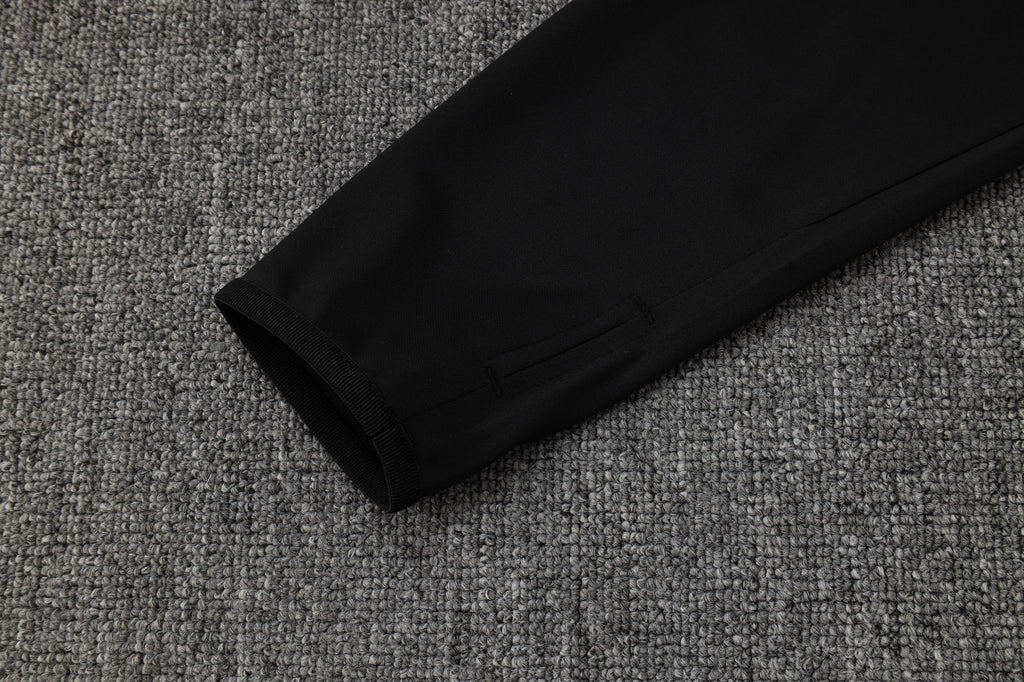 2025-26 Real Madrid Black training suit（White text)  Adults Or Children