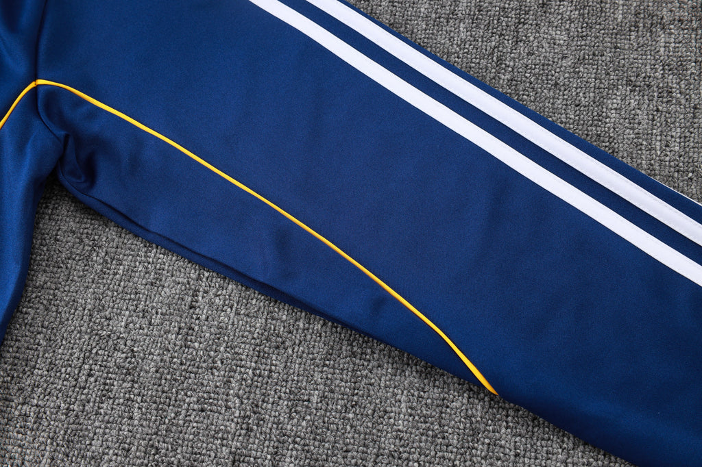 2025-26 Real Madrid Long zipper Royal Blue training suit S-2XL