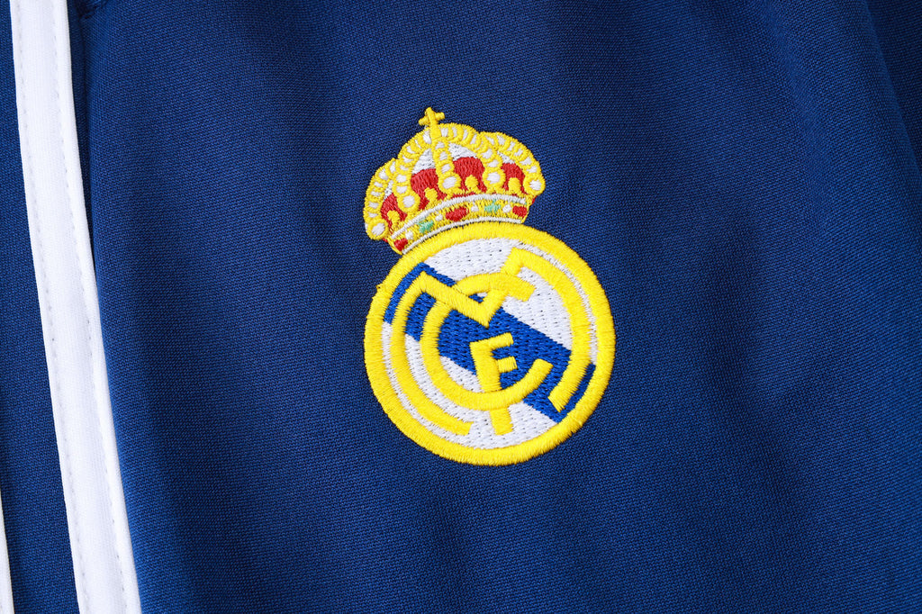 2025-26 Real Madrid Long zipper Royal Blue training suit S-2XL