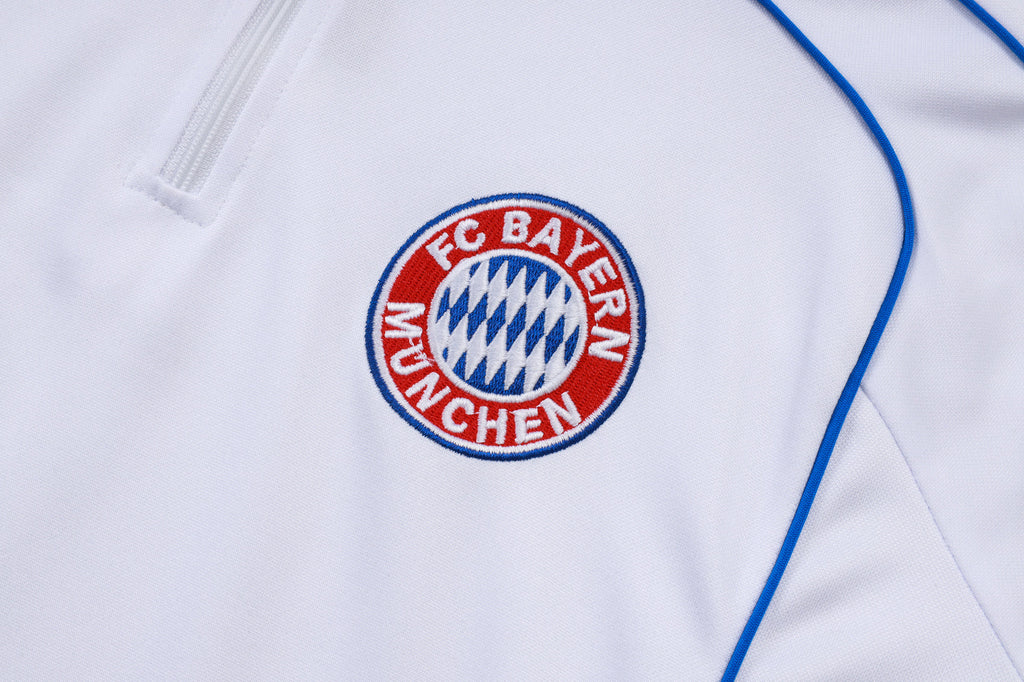 2025-26 Bayern Munich white (with blue trim) Training suit Adults Or Children
