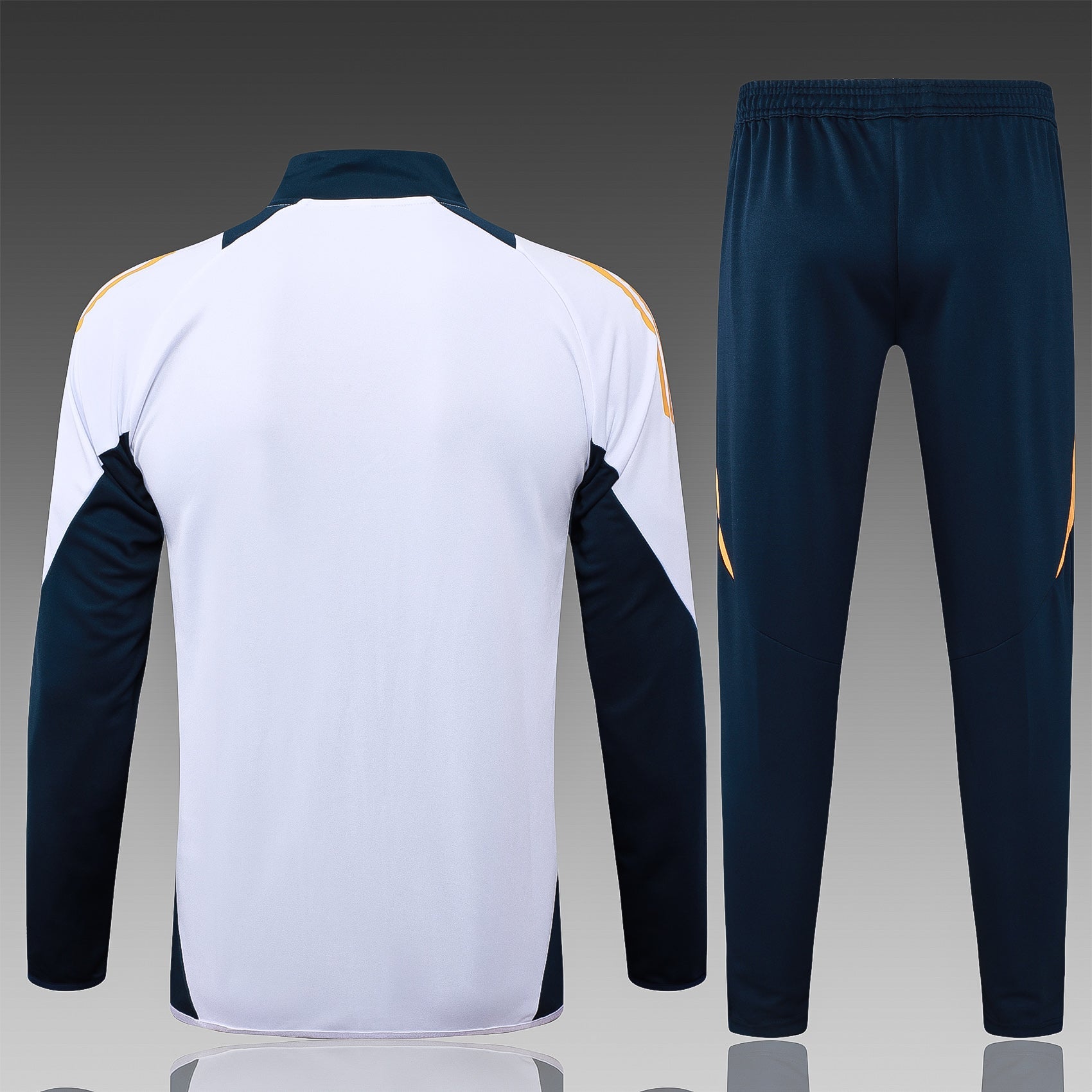 2024-25 Real Madrid White Training Suit Kit Long zipper S-2XL