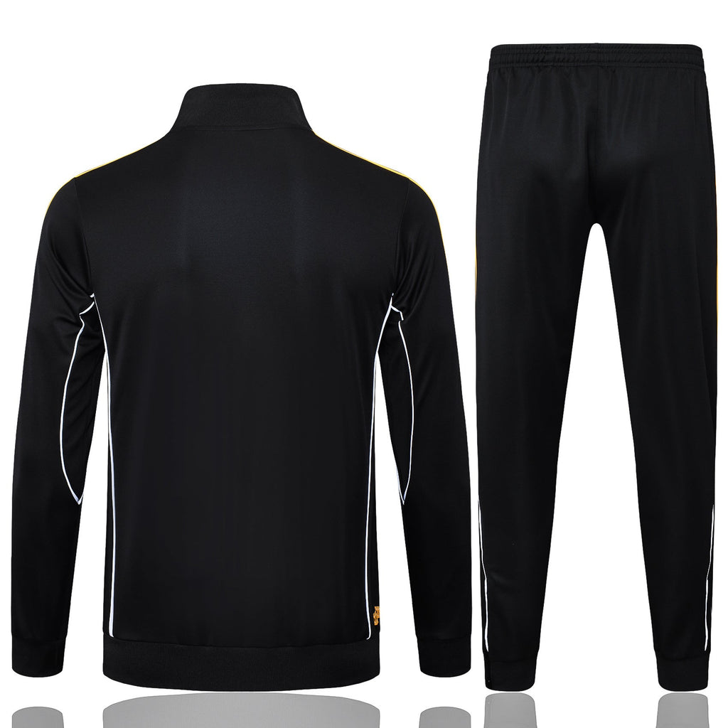2025-26 Real Madrid Long zipper Black-Gold training suit S-2XL