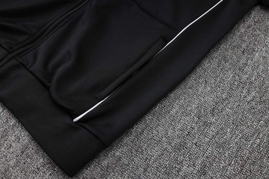 2025-26 Real Madrid Long zipper Black-Gold training suit S-2XL