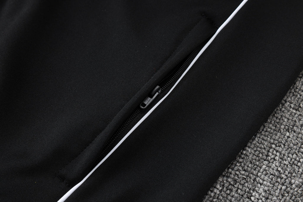 2025-26 Real Madrid Long zipper Black-Gold training suit S-2XL