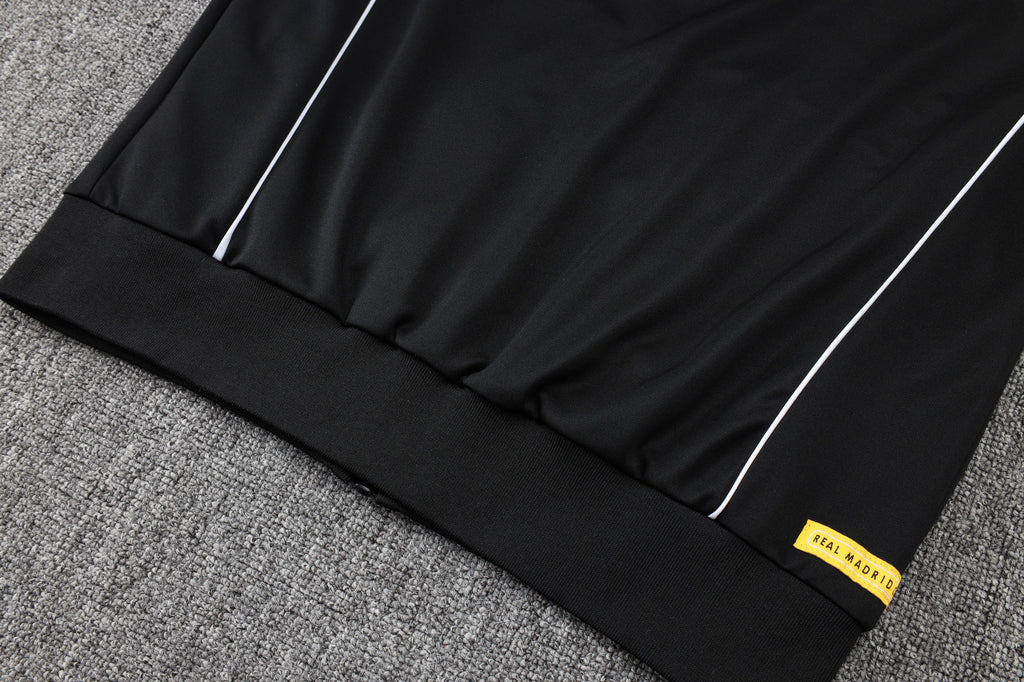 2025-26 Real Madrid Long zipper Black-Gold training suit S-2XL