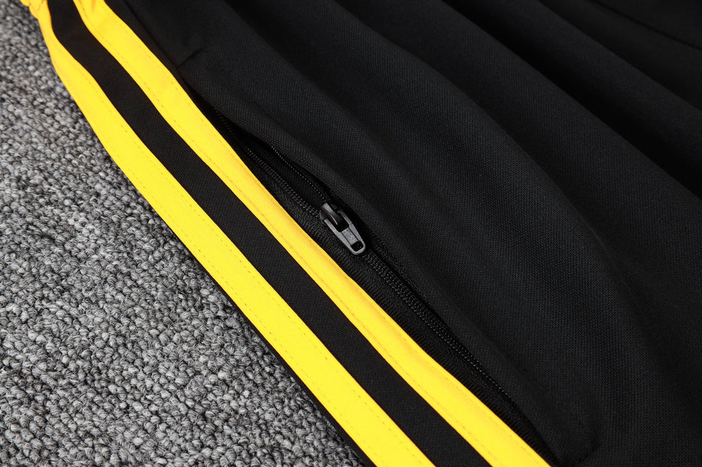 2025-26 Real Madrid Long zipper Black-Gold training suit S-2XL