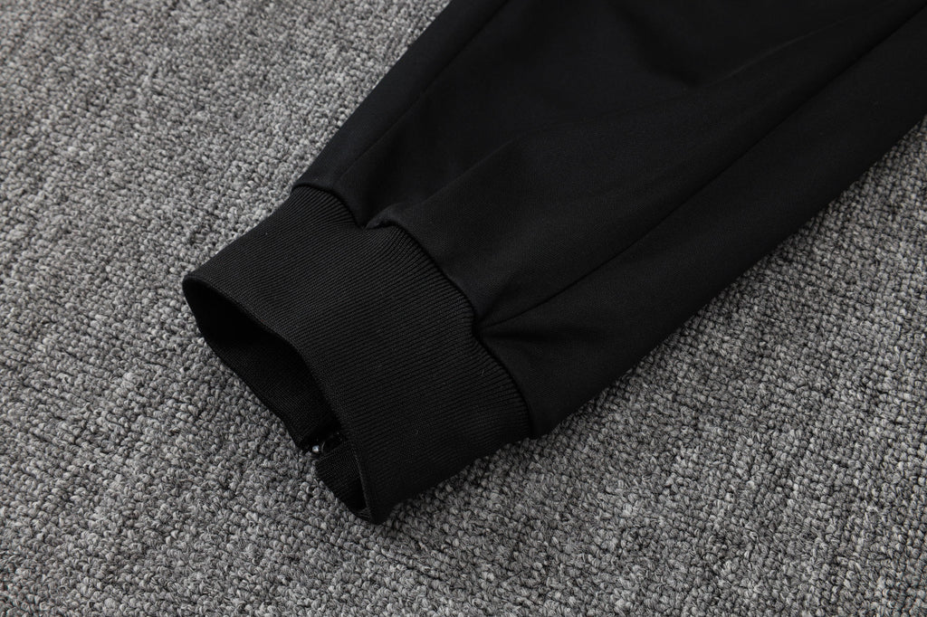 2025-26 Real Madrid Long zipper Black-Gold training suit S-2XL